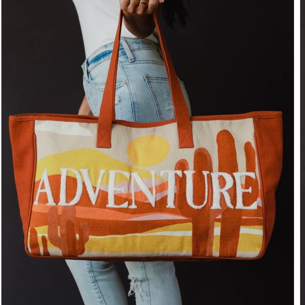 Panache Adventure Tote - Orange and Cream